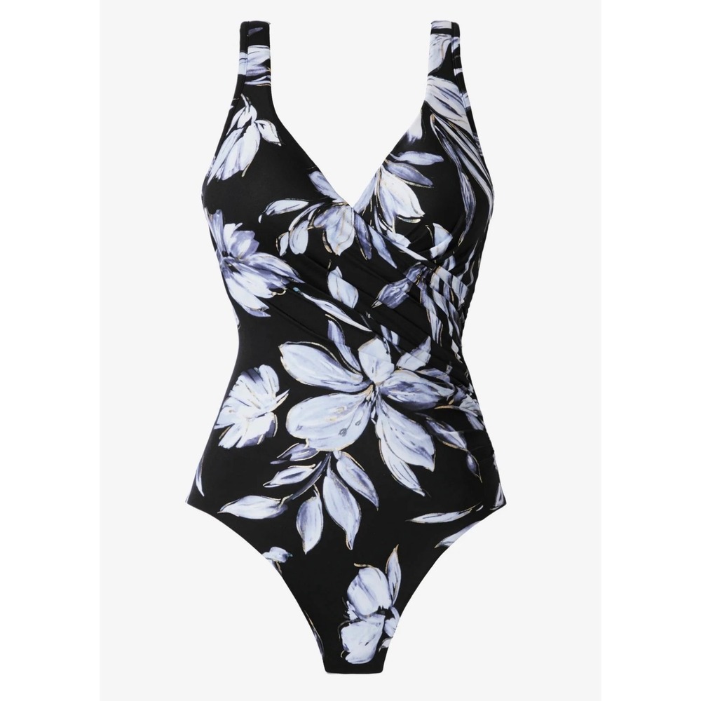 Miraclesuit It's A‎ Wrap Floral Slimming Piece Swimsuit Fiore Di Luna Women 8